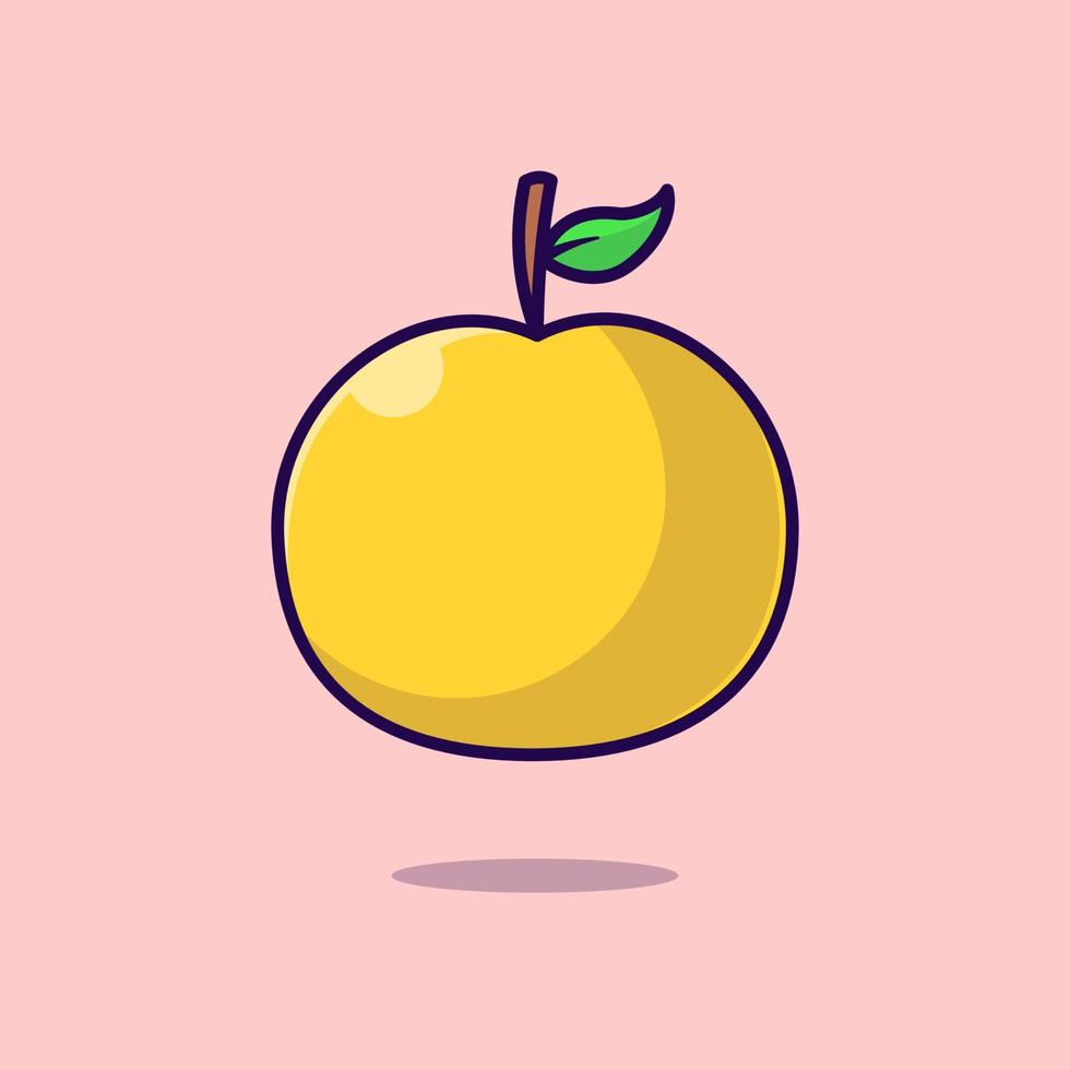 illustration d'icône de dessin animé de fruits orange vecteur