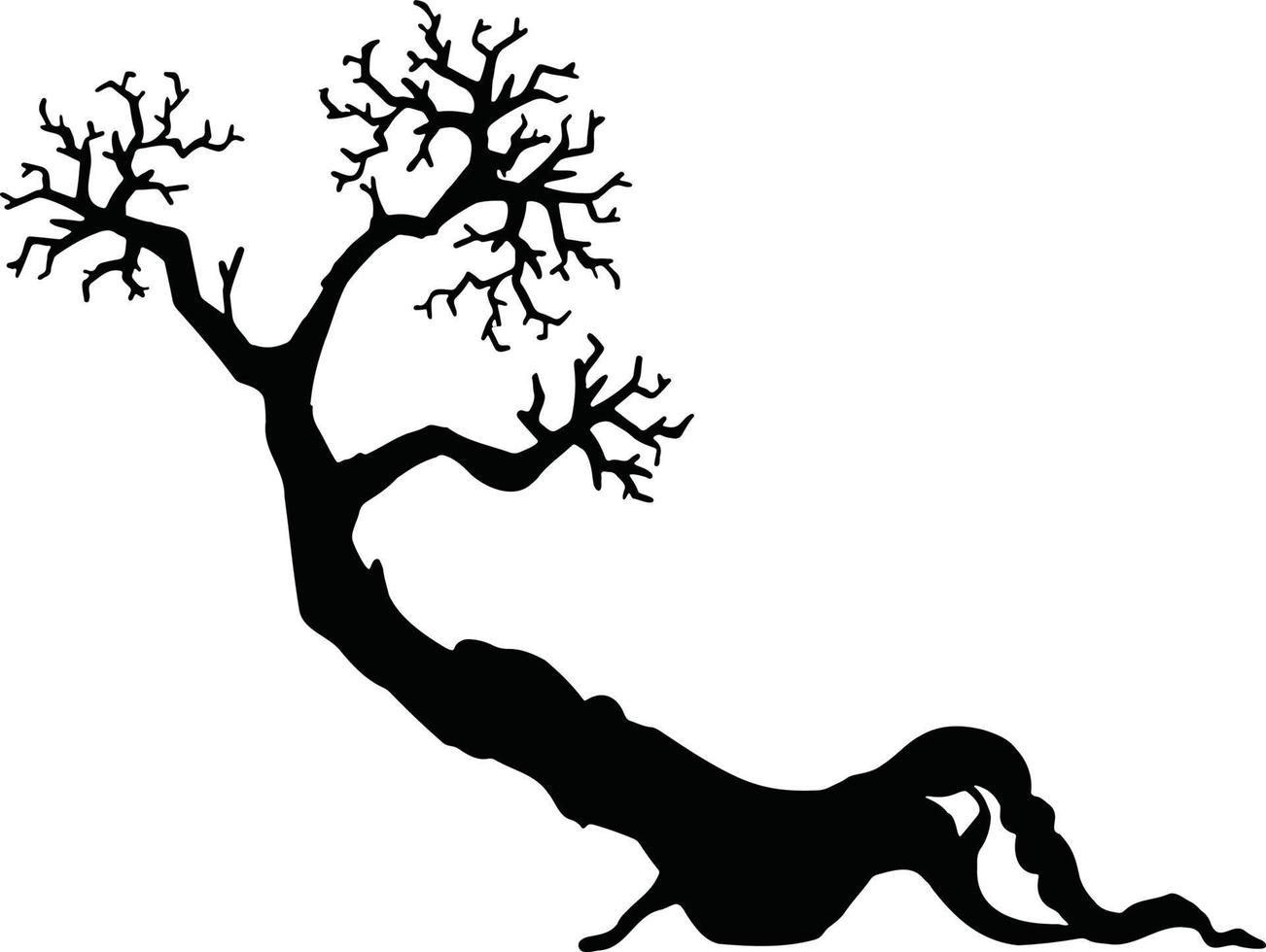 arbre magique silhouette halloween vecteur