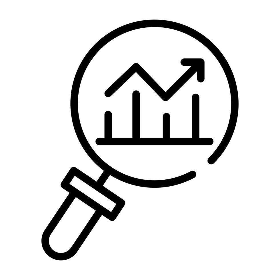 télécharger l'icône linéaire de l'analyse de la croissance vecteur