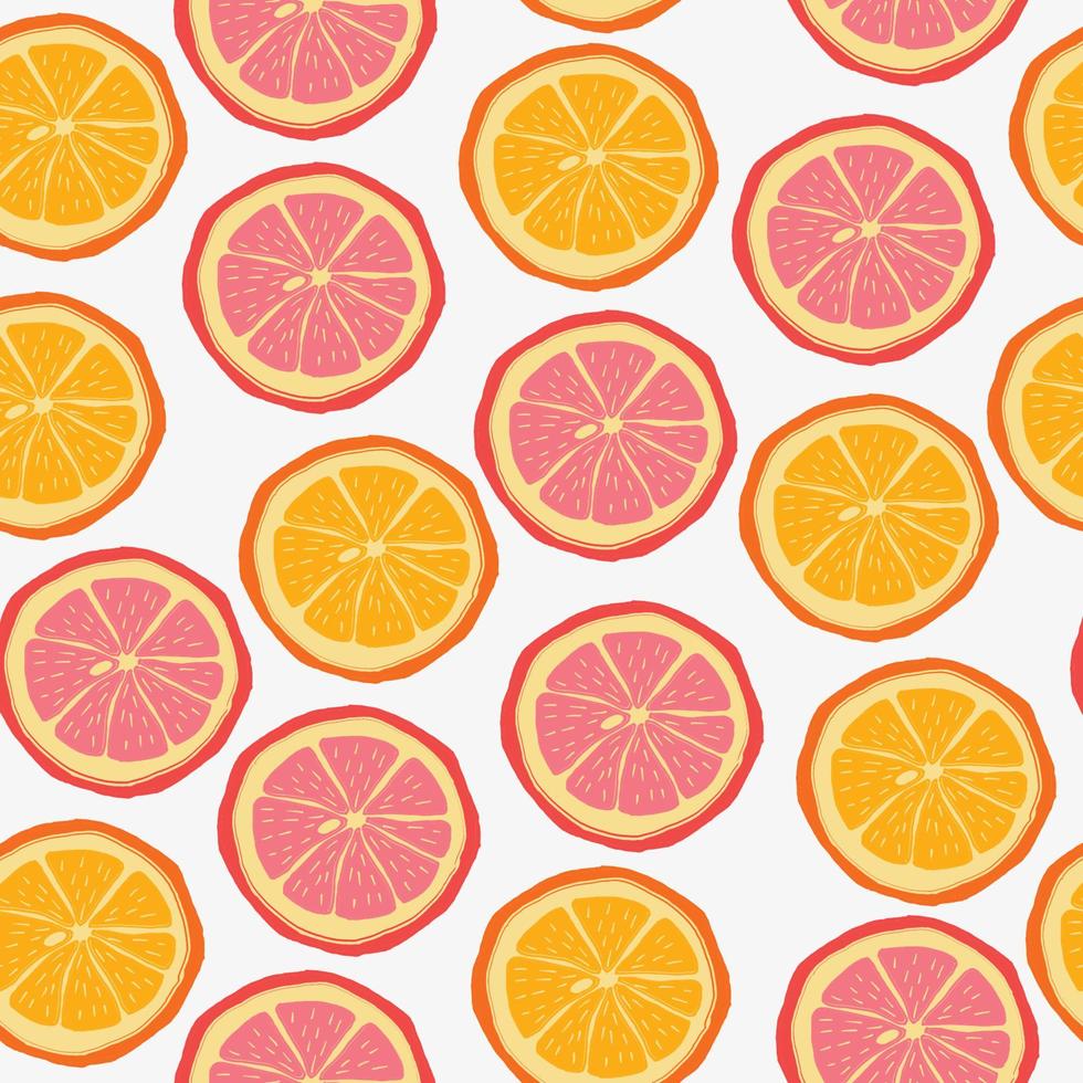 tranches d'oranges de petite à grande taille. illustration vectorielle. vecteur