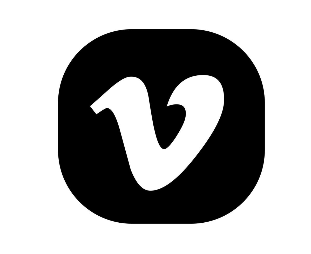 illustration vectorielle du logo du symbole de l'icône des médias sociaux vimeo vecteur