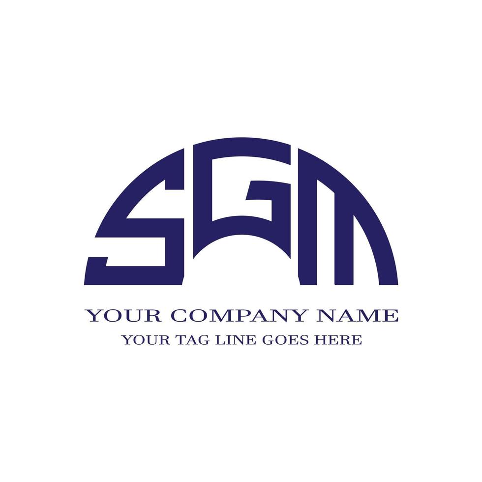 création de logo de lettre sgm avec graphique vectoriel