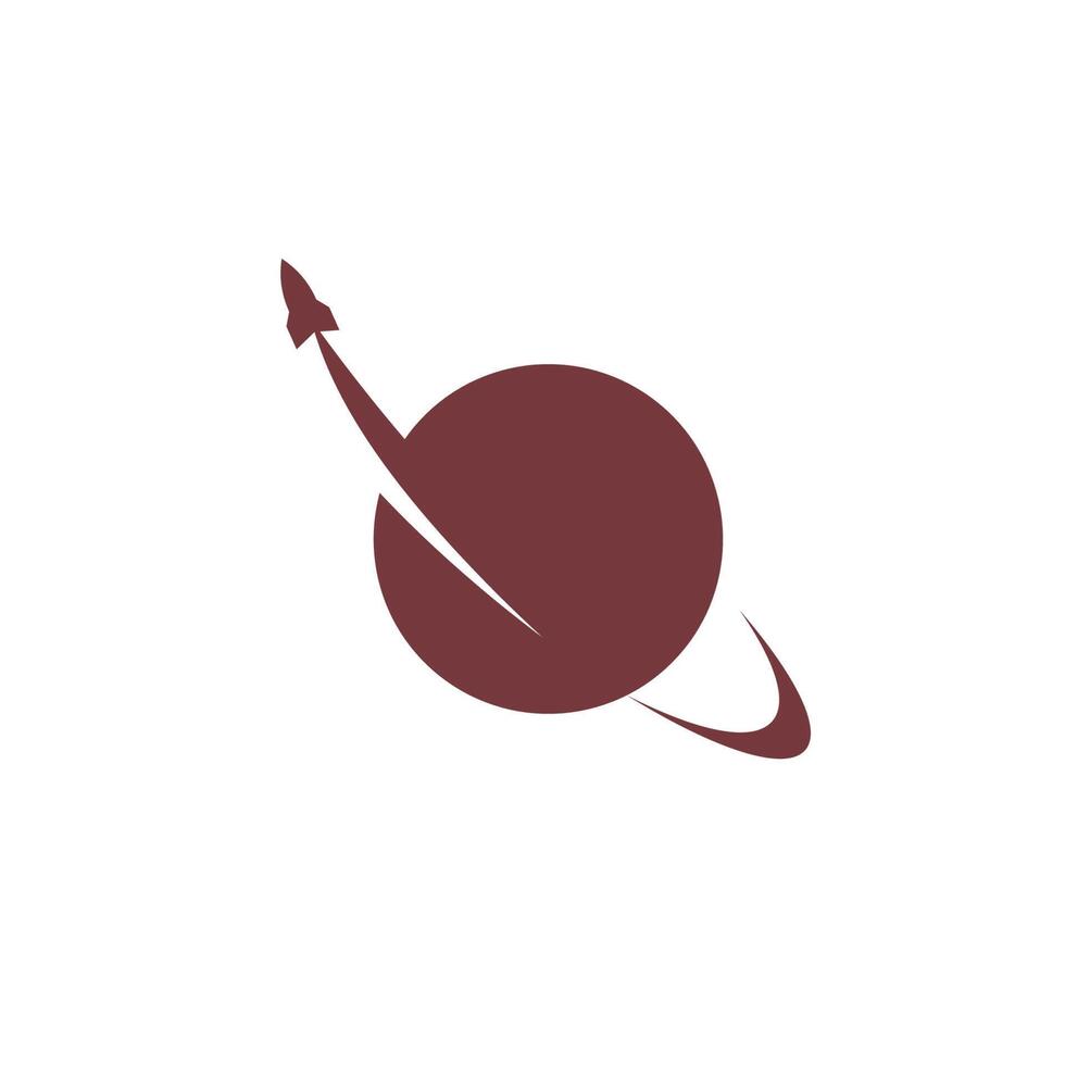 modèle d'illustration de conception de logo d'icône de planète vecteur