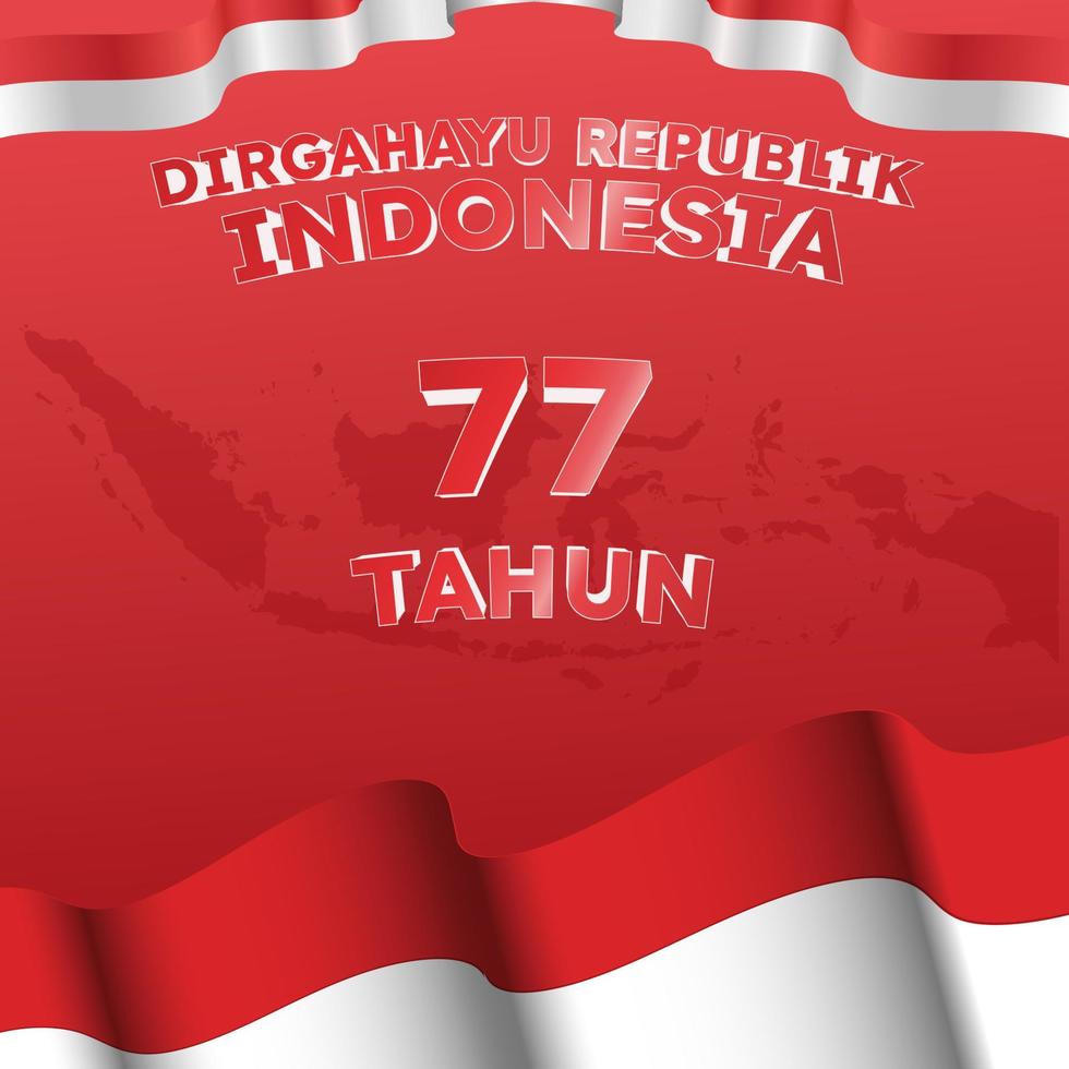 hari kemerdekaan indonésie signifie affiche de la fête de lindépendance indonésienne vecteur