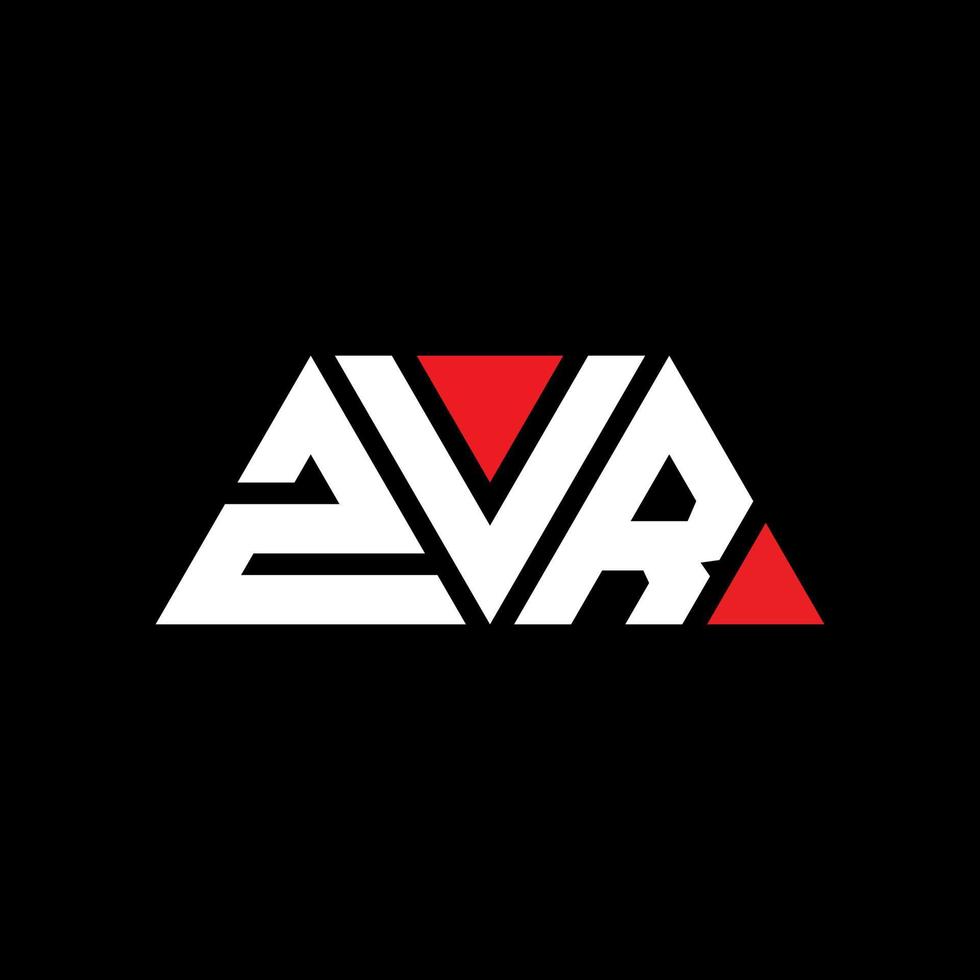 création de logo de lettre triangle zvr avec forme de triangle. monogramme de conception de logo triangle zvr. modèle de logo vectoriel triangle zvr avec couleur rouge. logo triangulaire zvr logo simple, élégant et luxueux. zvr