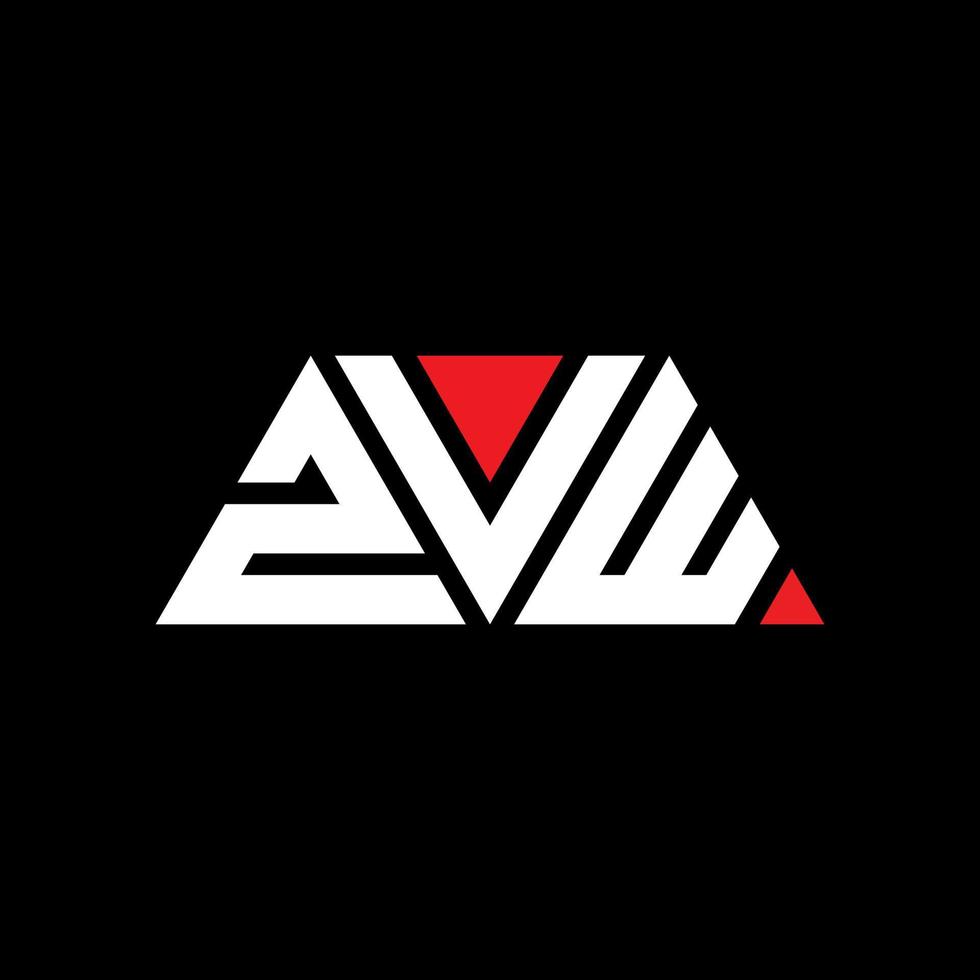 création de logo de lettre triangle zvw avec forme de triangle. monogramme de conception de logo triangle zvw. modèle de logo vectoriel triangle zvw avec couleur rouge. logo triangulaire zvw logo simple, élégant et luxueux. zvw