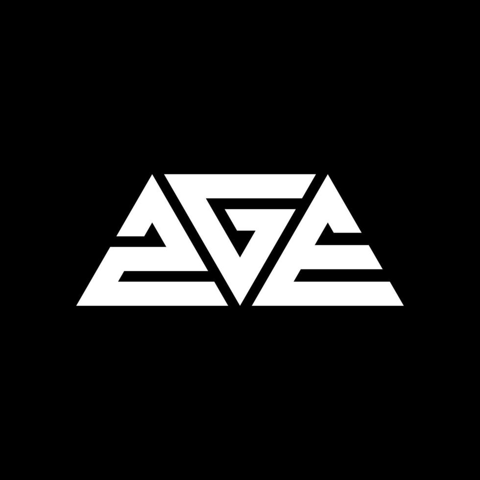 création de logo de lettre triangle zge avec forme de triangle. monogramme de conception de logo triangle zge. modèle de logo vectoriel triangle zge avec couleur rouge. logo triangulaire zge logo simple, élégant et luxueux. zge
