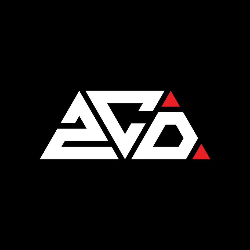 création de logo de lettre triangle zcd avec forme de triangle. monogramme de conception de logo triangle zcd. modèle de logo vectoriel triangle zcd avec couleur rouge. logo triangulaire zcd logo simple, élégant et luxueux. zcd