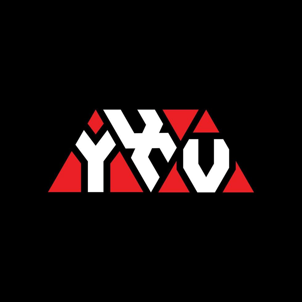 création de logo de lettre triangle yxv avec forme de triangle. monogramme de conception de logo triangle yxv. modèle de logo vectoriel triangle yxv avec couleur rouge. logo triangulaire yxv logo simple, élégant et luxueux. yxv