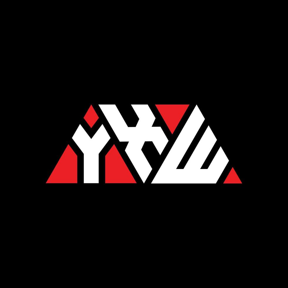 création de logo de lettre triangle yxw avec forme de triangle. monogramme de conception de logo triangle yxw. modèle de logo vectoriel triangle yxw avec couleur rouge. yxw logo triangulaire logo simple, élégant et luxueux. yxw