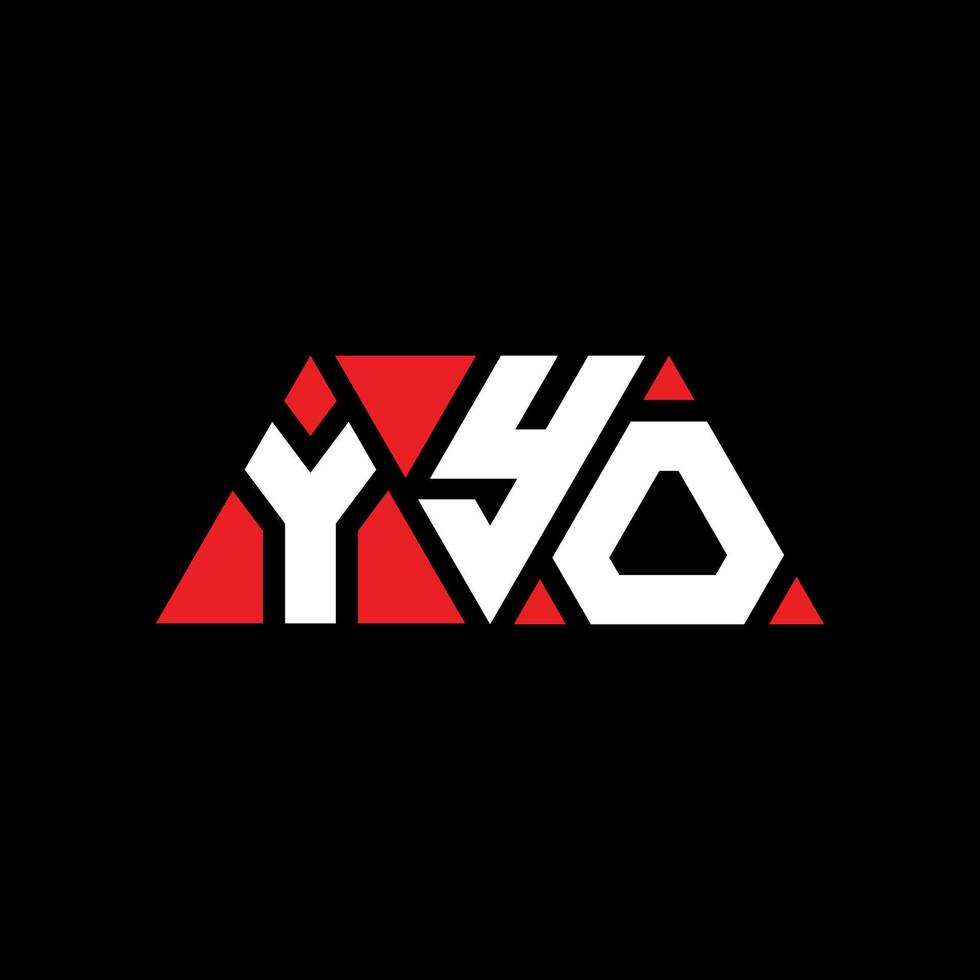 création de logo de lettre triangle yyo avec forme de triangle. monogramme de conception de logo triangle yyo. modèle de logo vectoriel triangle yyo avec couleur rouge. yyo logo triangulaire logo simple, élégant et luxueux. et moi