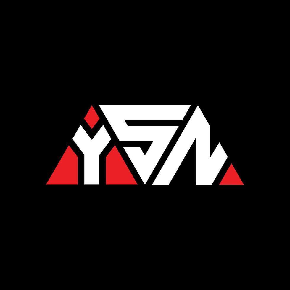 création de logo de lettre triangle ysn avec forme de triangle. monogramme de conception de logo triangle ysn. modèle de logo vectoriel triangle ysn avec couleur rouge. logo triangulaire ysn logo simple, élégant et luxueux. oui