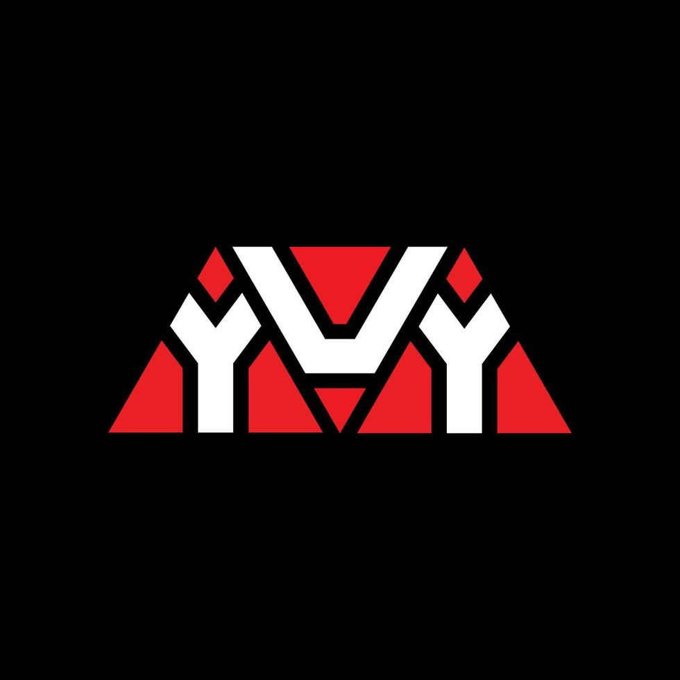 création de logo de lettre triangle yuy avec forme de triangle. monogramme de conception de logo triangle yuy. modèle de logo vectoriel triangle yuy avec couleur rouge. yuy logo triangulaire logo simple, élégant et luxueux. youpi