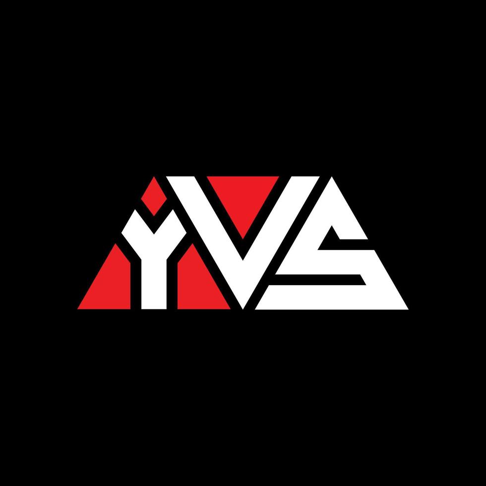 création de logo de lettre triangle yvs avec forme de triangle. monogramme de conception de logo triangle yvs. modèle de logo vectoriel triangle yvs avec couleur rouge. logo triangulaire yvs logo simple, élégant et luxueux. yvs