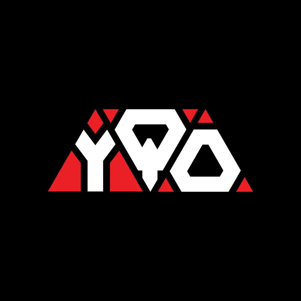 création de logo de lettre triangle yqo avec forme de triangle. monogramme de conception de logo triangle yqo. modèle de logo vectoriel triangle yqo avec couleur rouge. logo triangulaire yqo logo simple, élégant et luxueux. yqo