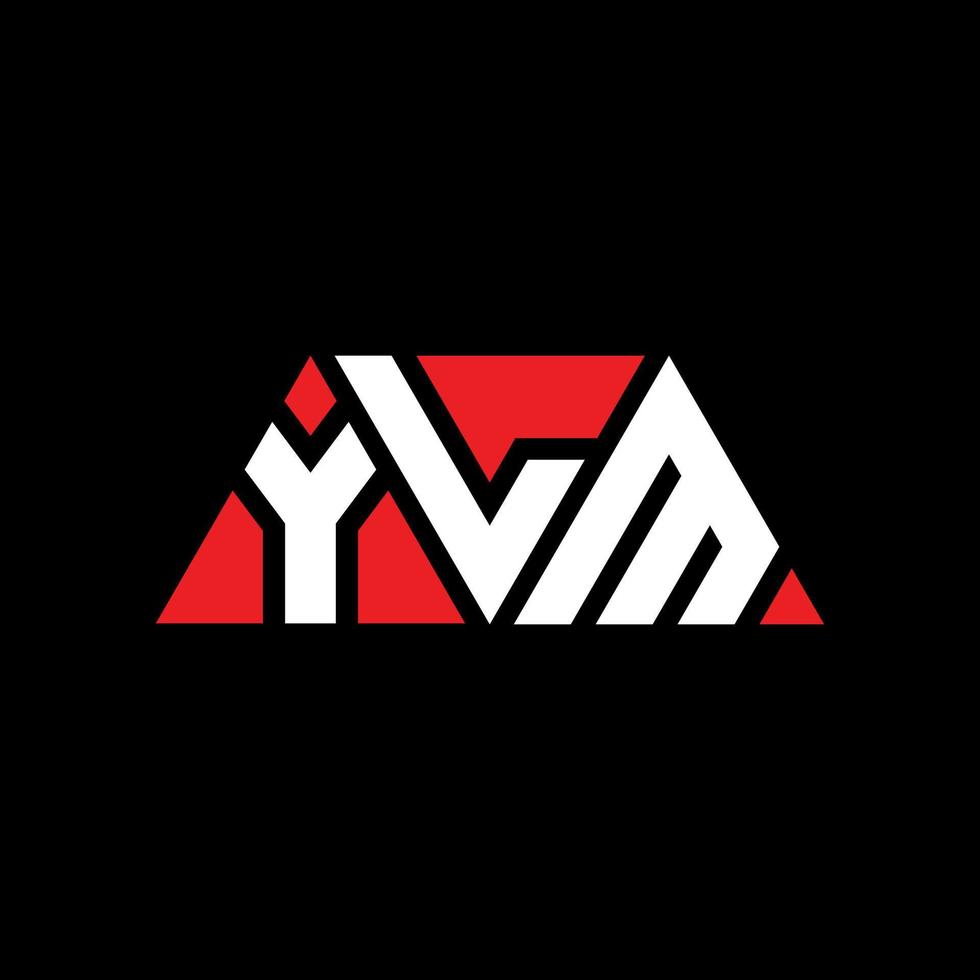 création de logo de lettre triangle ylm avec forme de triangle. monogramme de conception de logo triangle ylm. modèle de logo vectoriel triangle ylm avec couleur rouge. logo triangulaire ylm logo simple, élégant et luxueux. ylm