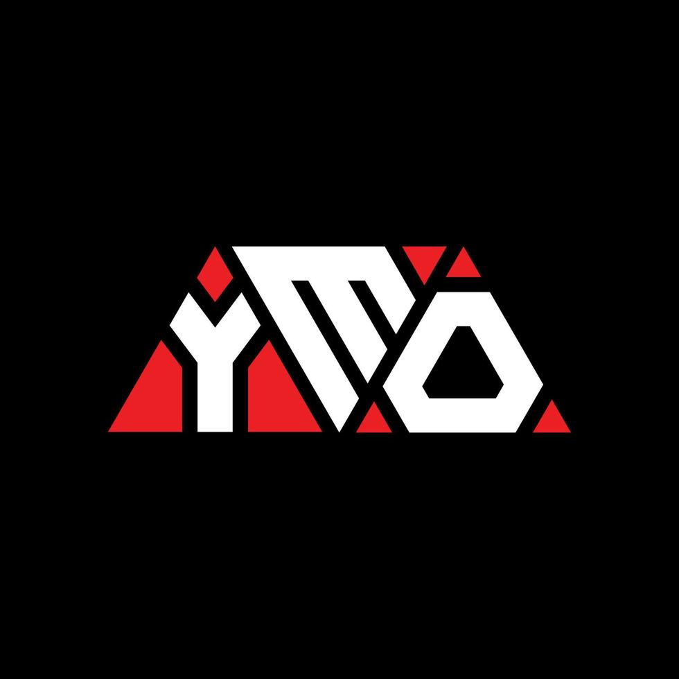 création de logo de lettre triangle ymo avec forme de triangle. monogramme de conception de logo triangle ymo. modèle de logo vectoriel triangle ymo avec couleur rouge. logo triangulaire ymo logo simple, élégant et luxueux. ymo