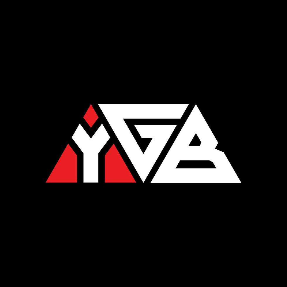 création de logo de lettre triangle ygb avec forme de triangle. monogramme de conception de logo triangle ygb. modèle de logo vectoriel triangle ygb avec couleur rouge. logo triangulaire ygb logo simple, élégant et luxueux. ygb