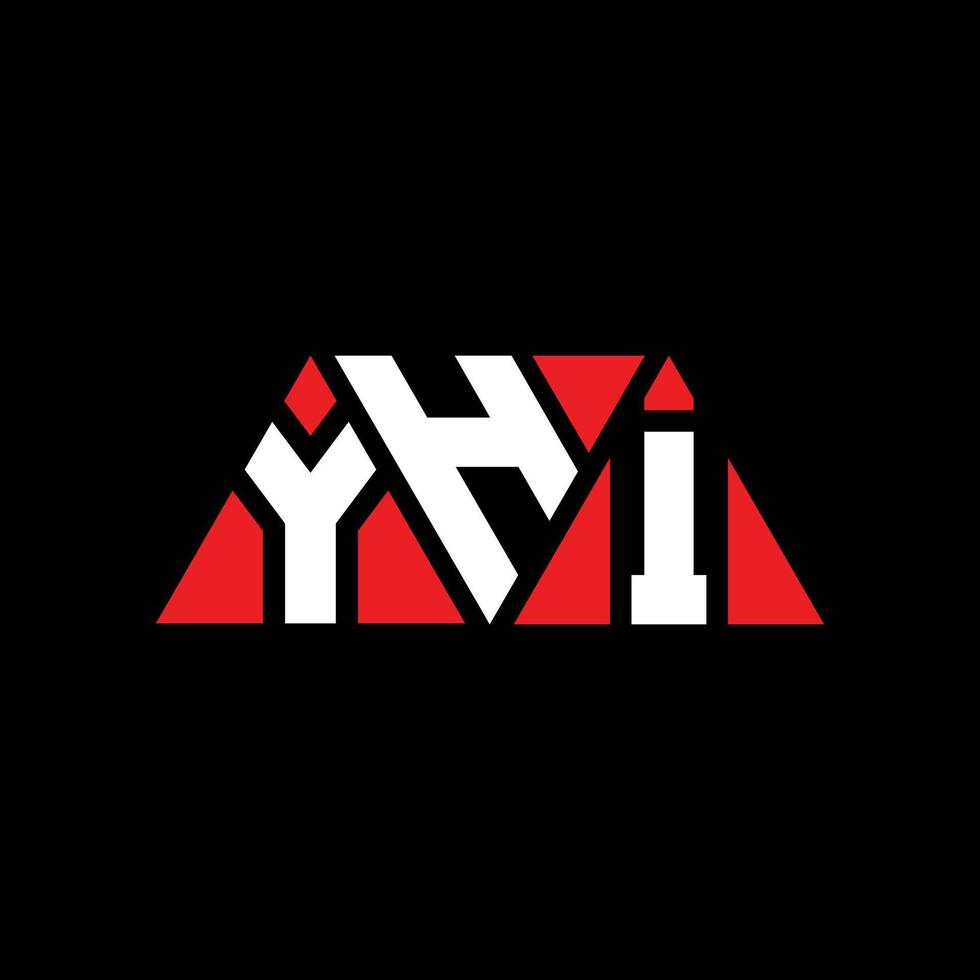 création de logo de lettre triangle yhi avec forme de triangle. monogramme de conception de logo triangle yhi. modèle de logo vectoriel triangle yhi avec couleur rouge. logo triangulaire yhi logo simple, élégant et luxueux. yhi