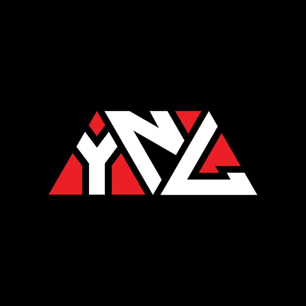 création de logo de lettre triangle ynl avec forme de triangle. monogramme de conception de logo triangle ynl. modèle de logo vectoriel triangle ynl avec couleur rouge. logo triangulaire ynl logo simple, élégant et luxueux. ynl