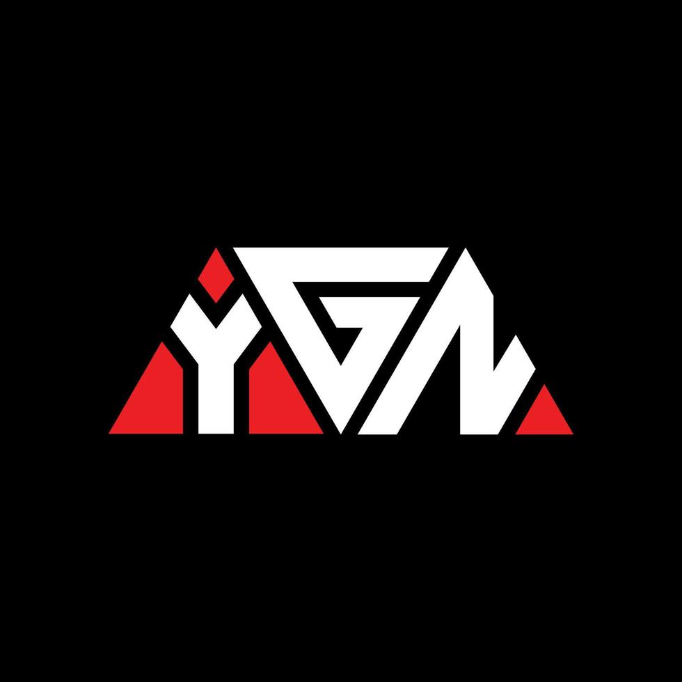 création de logo de lettre triangle ygn avec forme de triangle. monogramme de conception de logo triangle ygn. modèle de logo vectoriel triangle ygn avec couleur rouge. logo triangulaire ygn logo simple, élégant et luxueux. ygn
