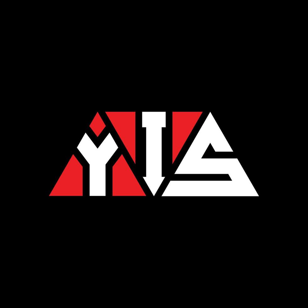 création de logo de lettre triangle yis avec forme de triangle. monogramme de conception de logo triangle yis. modèle de logo vectoriel triangle yis avec couleur rouge. yis logo triangulaire logo simple, élégant et luxueux. oui