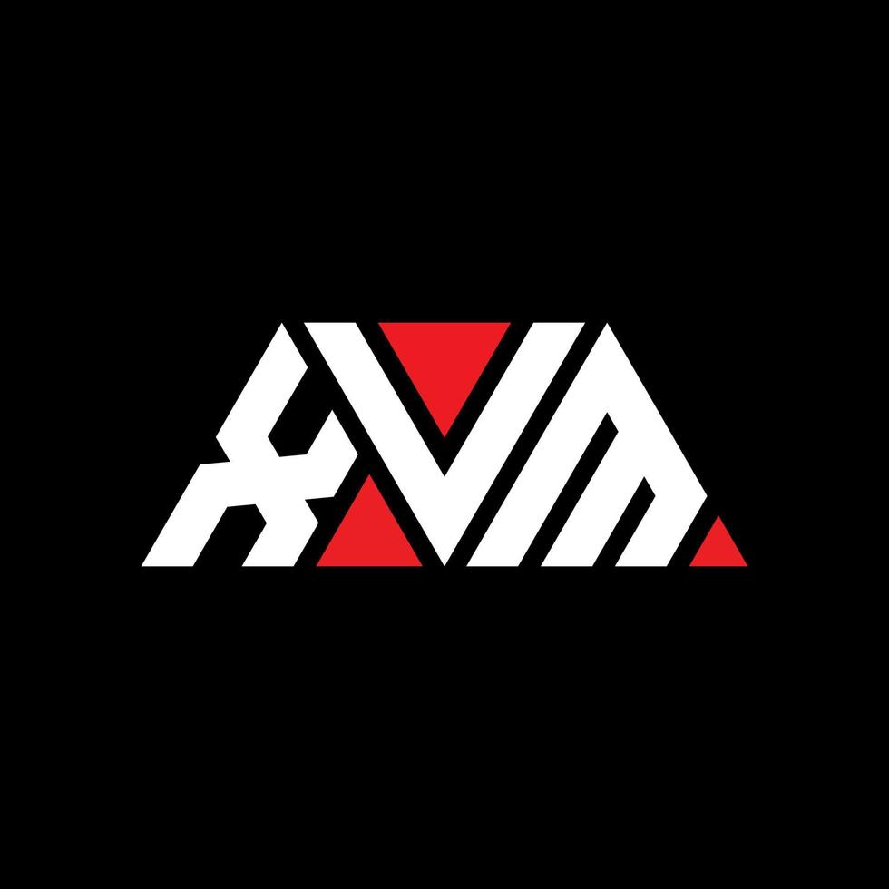 création de logo de lettre triangle xvm avec forme de triangle. monogramme de conception de logo triangle xvm. modèle de logo vectoriel triangle xvm avec couleur rouge. logo triangulaire xvm logo simple, élégant et luxueux. xvm