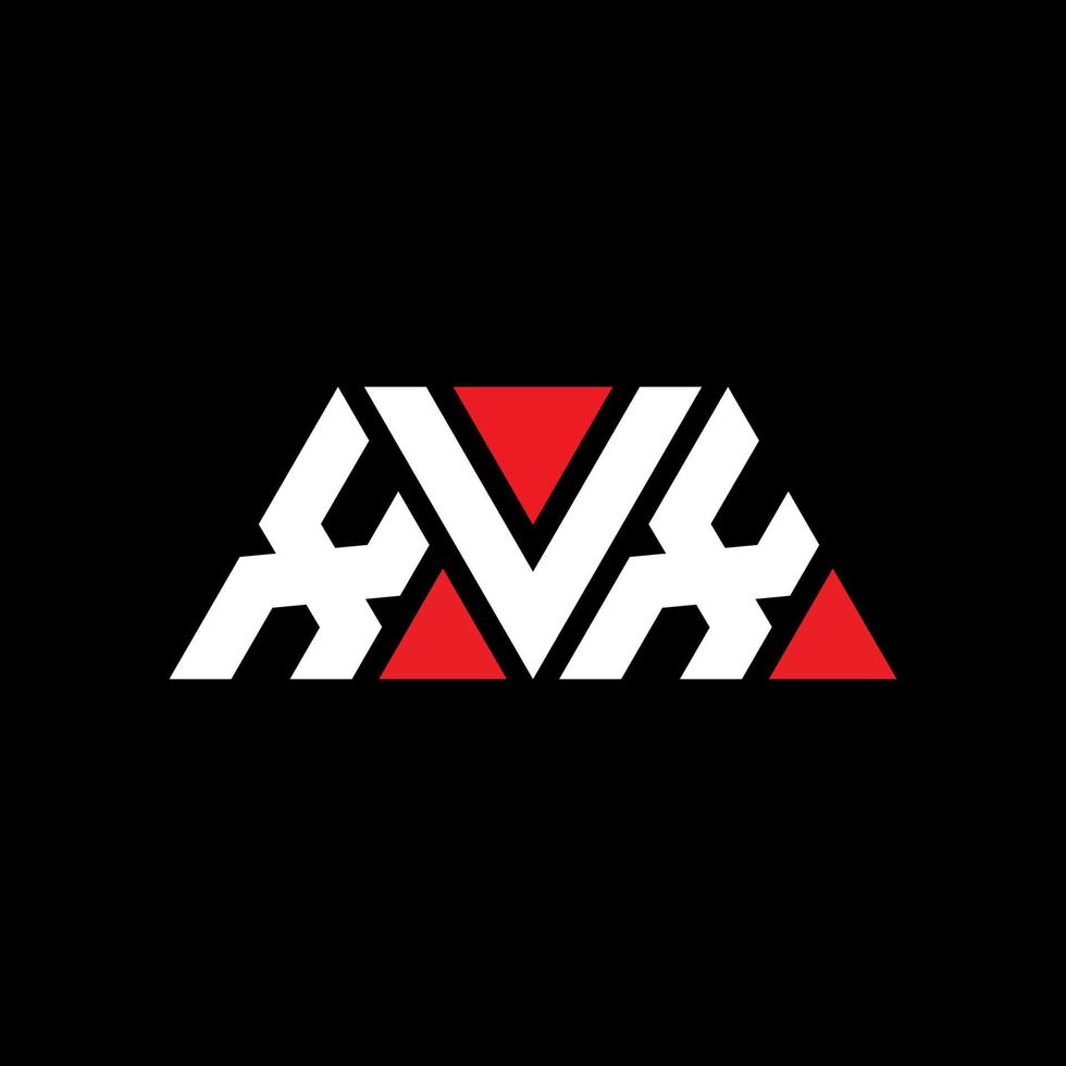 création de logo de lettre triangle xvx avec forme de triangle. monogramme de conception de logo triangle xvx. modèle de logo vectoriel triangle xvx avec couleur rouge. xvx logo triangulaire logo simple, élégant et luxueux. xvx