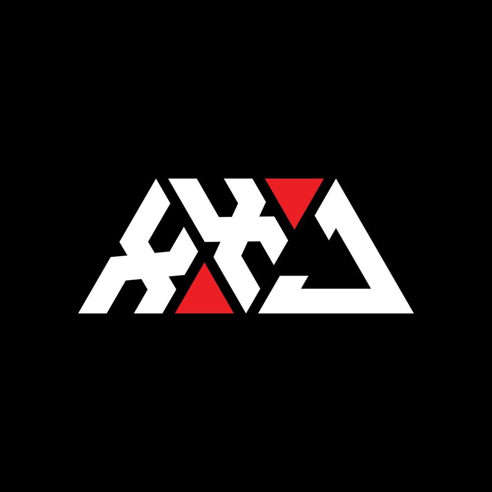 création de logo de lettre triangle xxj avec forme de triangle. monogramme de conception de logo triangle xxj. modèle de logo vectoriel triangle xxj avec couleur rouge. xxj logo triangulaire logo simple, élégant et luxueux. xxj