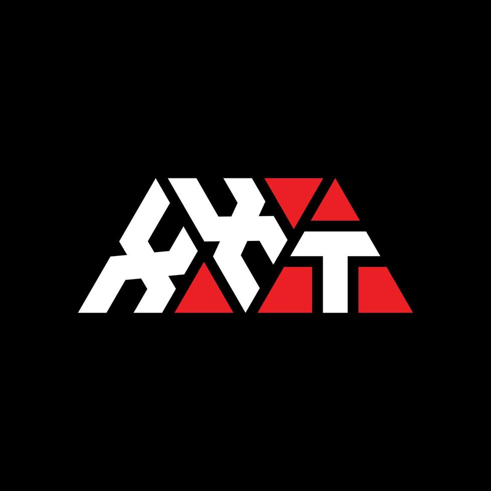 création de logo de lettre triangle xxt avec forme de triangle. monogramme de conception de logo triangle xxt. modèle de logo vectoriel triangle xxt avec couleur rouge. logo triangulaire xxt logo simple, élégant et luxueux. xxt