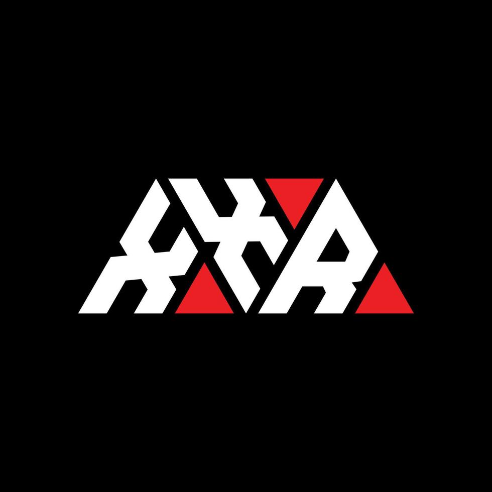 création de logo de lettre triangle xxr avec forme de triangle. monogramme de conception de logo triangle xxr. modèle de logo vectoriel triangle xxr avec couleur rouge. logo triangulaire xxr logo simple, élégant et luxueux. xxr