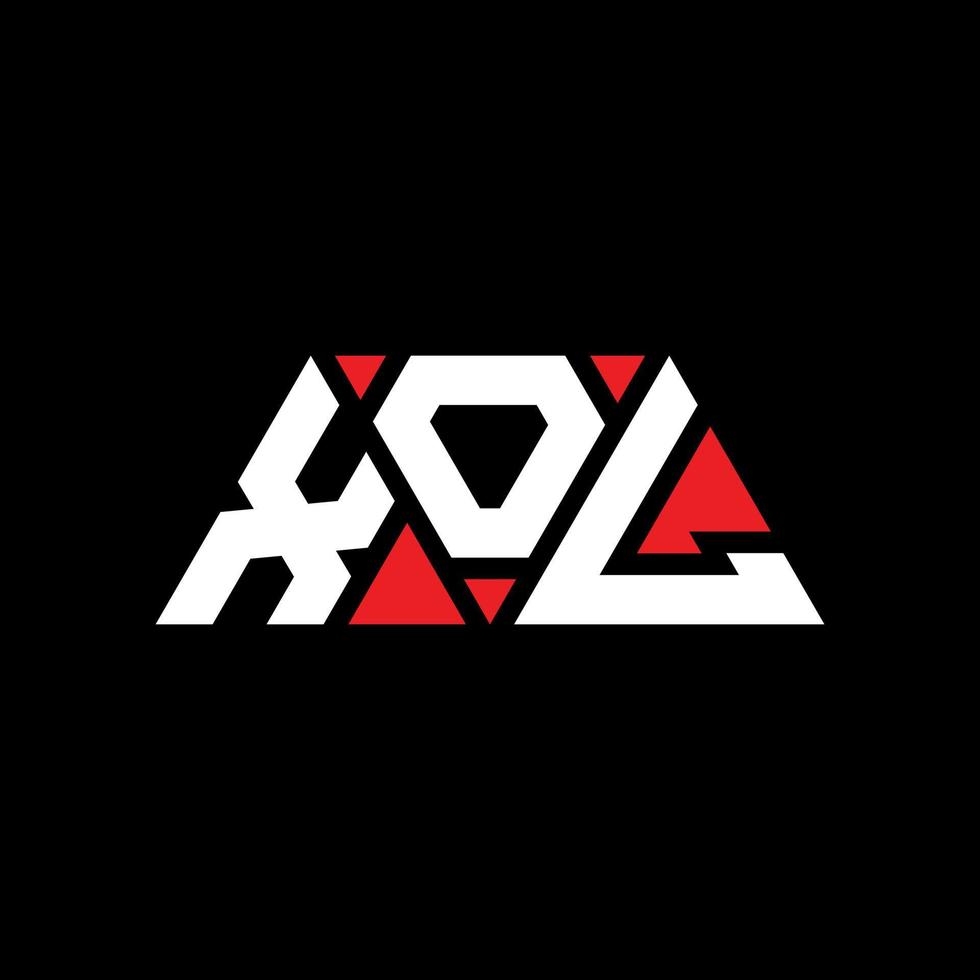 création de logo de lettre triangle xol avec forme de triangle. monogramme de conception de logo xol triangle. modèle de logo vectoriel xol triangle avec couleur rouge. logo triangulaire xol logo simple, élégant et luxueux. xol