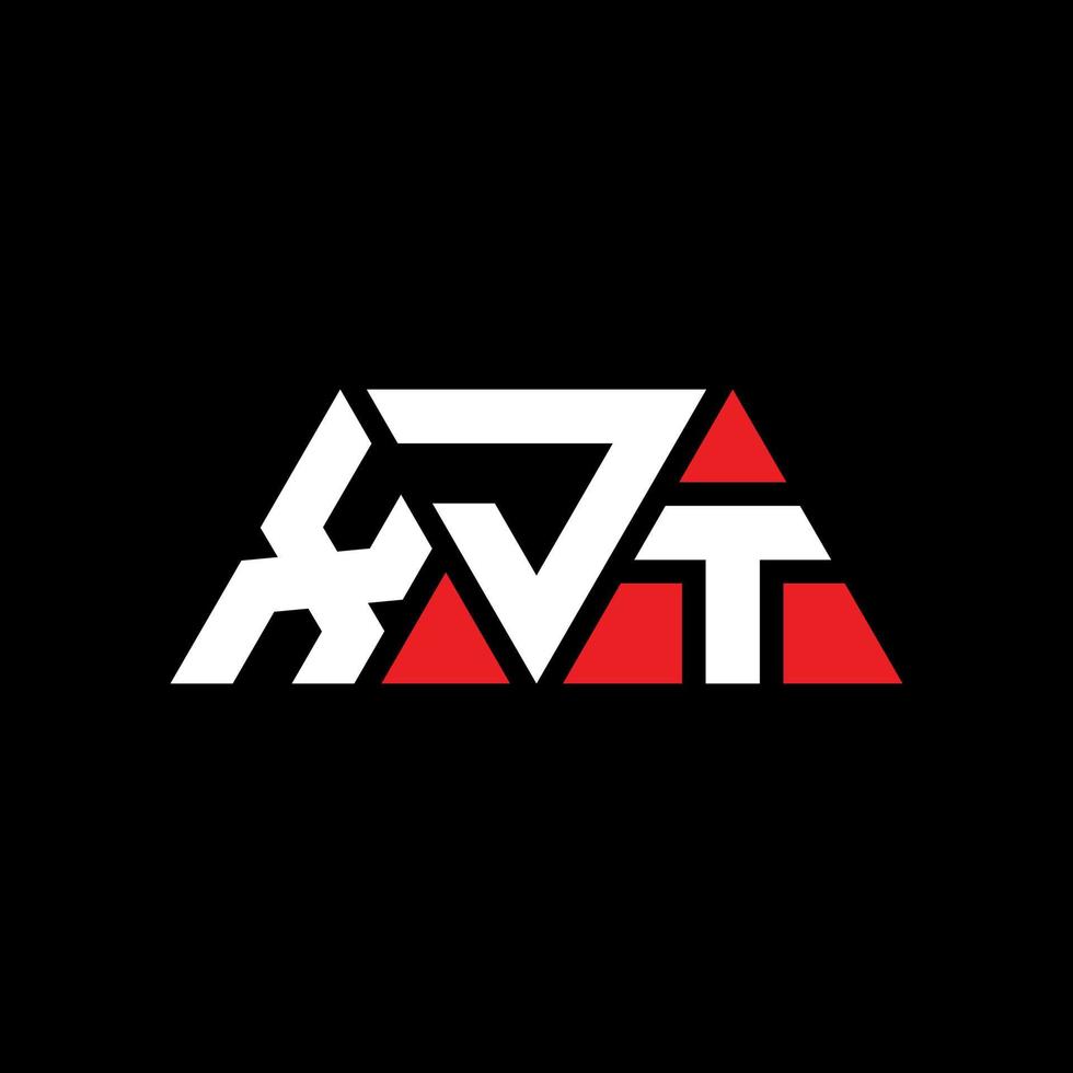 création de logo de lettre triangle xjt avec forme de triangle. monogramme de conception de logo triangle xjt. modèle de logo vectoriel triangle xjt avec couleur rouge. logo triangulaire xjt logo simple, élégant et luxueux. xjt