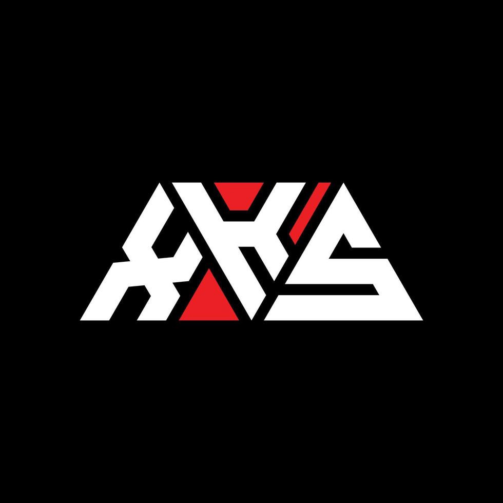 création de logo de lettre triangle xks avec forme de triangle. monogramme de conception de logo triangle xks. modèle de logo vectoriel triangle xks avec couleur rouge. logo triangulaire xks logo simple, élégant et luxueux. xks