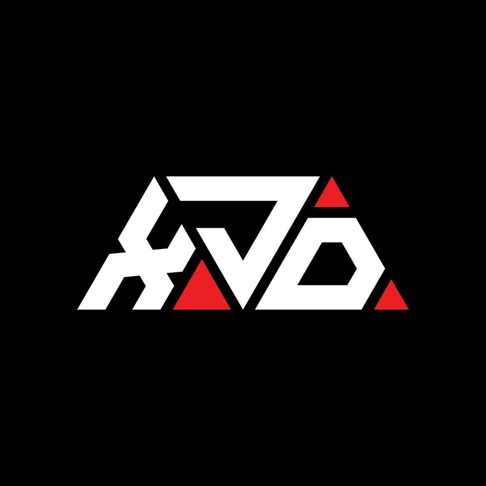 création de logo de lettre triangle xjd avec forme de triangle. monogramme de conception de logo triangle xjd. modèle de logo vectoriel triangle xjd avec couleur rouge. logo triangulaire xjd logo simple, élégant et luxueux. xjd