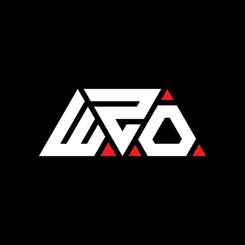 création de logo de lettre triangle wzo avec forme de triangle. monogramme de conception de logo triangle wzo. modèle de logo vectoriel triangle wzo avec couleur rouge. logo triangulaire wzo logo simple, élégant et luxueux. wzo