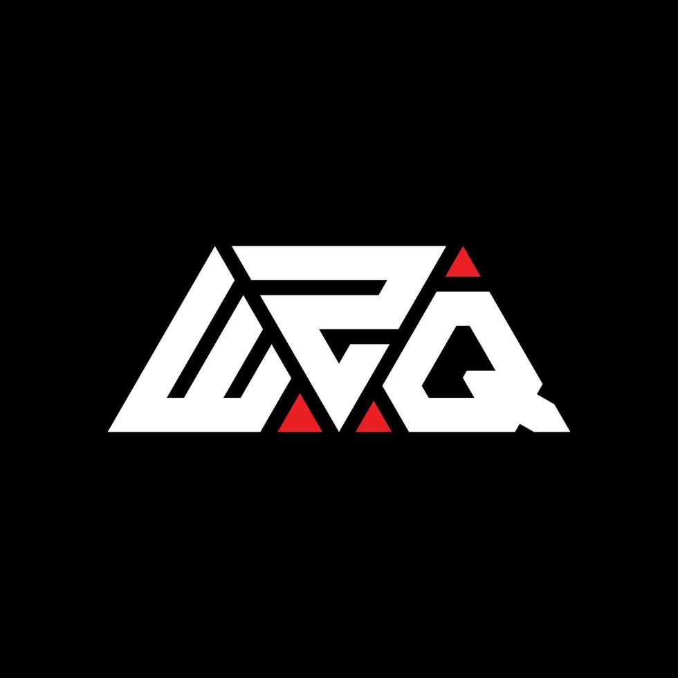 création de logo de lettre triangle wzq avec forme de triangle. monogramme de conception de logo triangle wzq. modèle de logo vectoriel triangle wzq avec couleur rouge. logo triangulaire wzq logo simple, élégant et luxueux. wzq