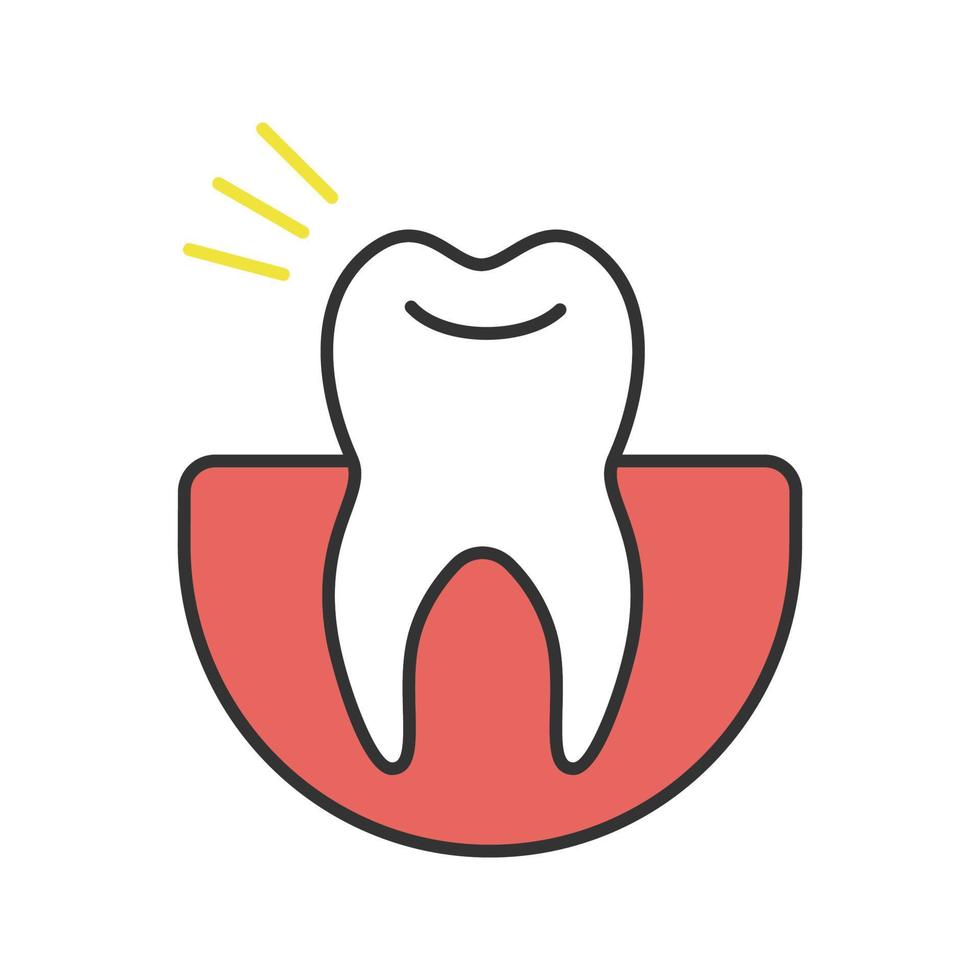 icône de couleur de mal de dents. illustration vectorielle isolée vecteur