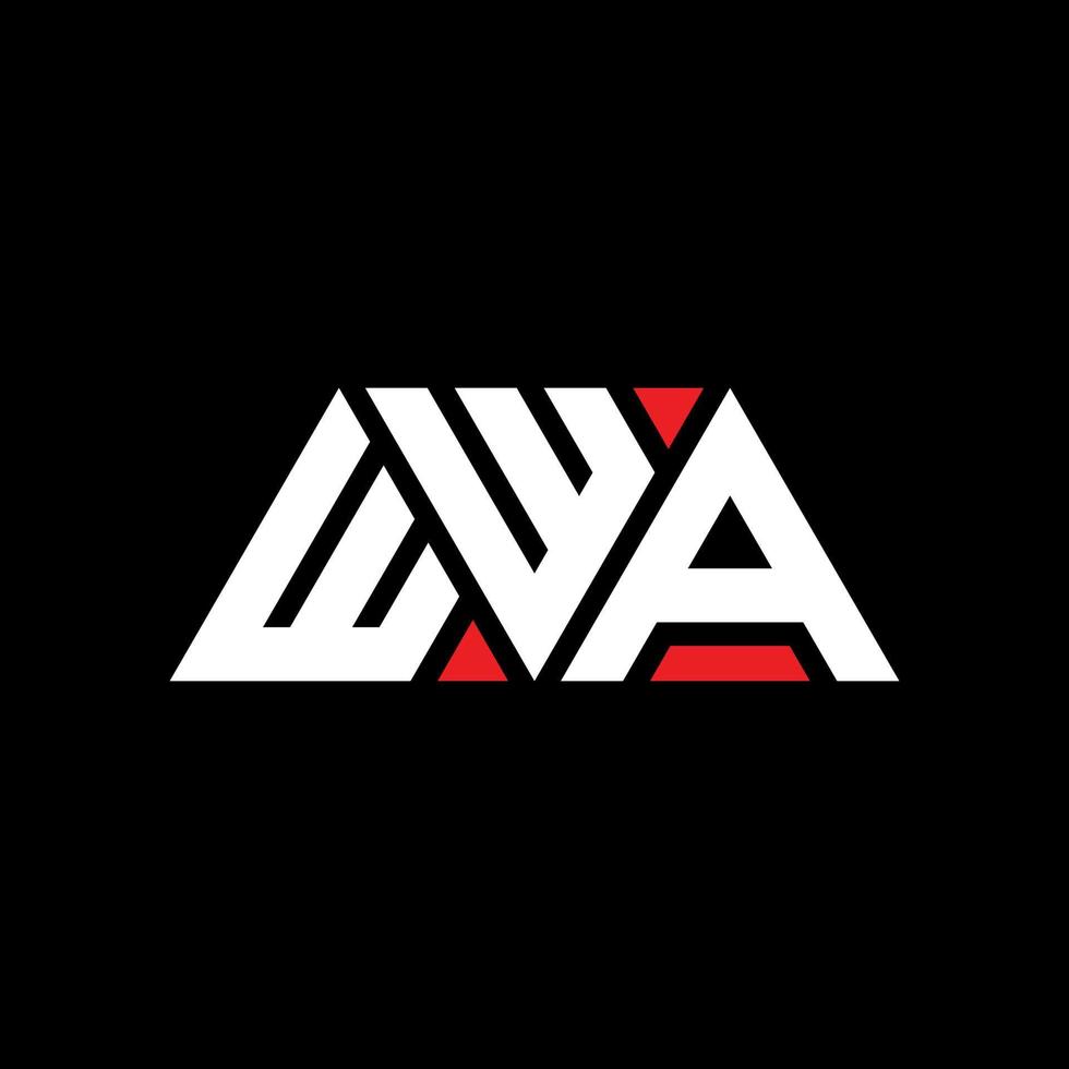 création de logo de lettre triangle wwa avec forme de triangle. monogramme de conception de logo triangle wwa. modèle de logo vectoriel triangle wwa avec couleur rouge. logo triangulaire wwa logo simple, élégant et luxueux. wwa