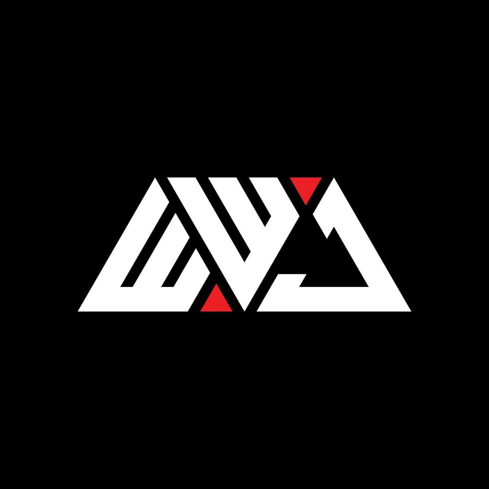 création de logo de lettre triangle wwj avec forme de triangle. monogramme de conception de logo triangle wwj. modèle de logo vectoriel triangle wwj avec couleur rouge. wwj logo triangulaire logo simple, élégant et luxueux. wwj