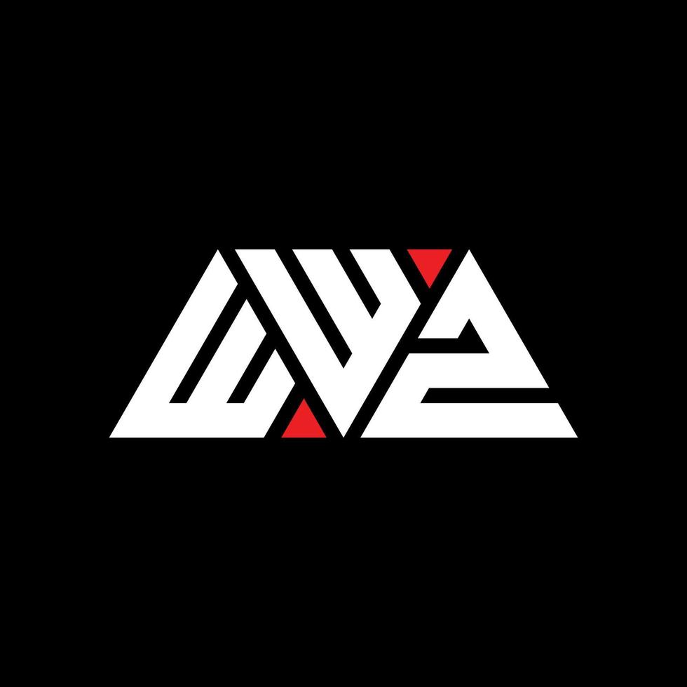 création de logo de lettre triangle wwz avec forme de triangle. monogramme de conception de logo triangle wwz. modèle de logo vectoriel triangle wwz avec couleur rouge. logo triangulaire wwz logo simple, élégant et luxueux. wwz