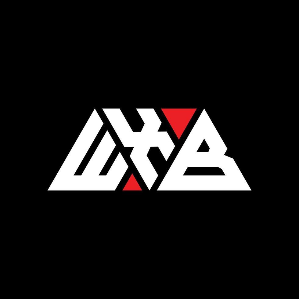 création de logo de lettre triangle wxb avec forme de triangle. monogramme de conception de logo triangle wxb. modèle de logo vectoriel triangle wxb avec couleur rouge. logo triangulaire wxb logo simple, élégant et luxueux. wxb