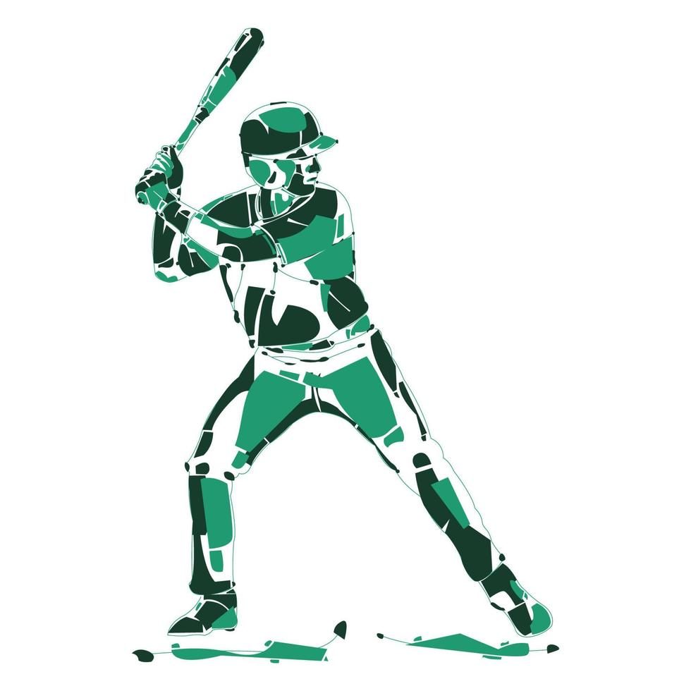 Portrait de pop art de baseball vecteur