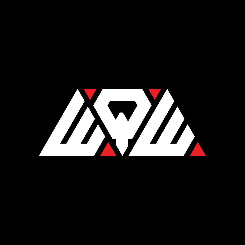 création de logo de lettre triangle wqw avec forme de triangle. monogramme de conception de logo triangle wqw. modèle de logo vectoriel triangle wqw avec couleur rouge. wqw logo triangulaire logo simple, élégant et luxueux. wqw