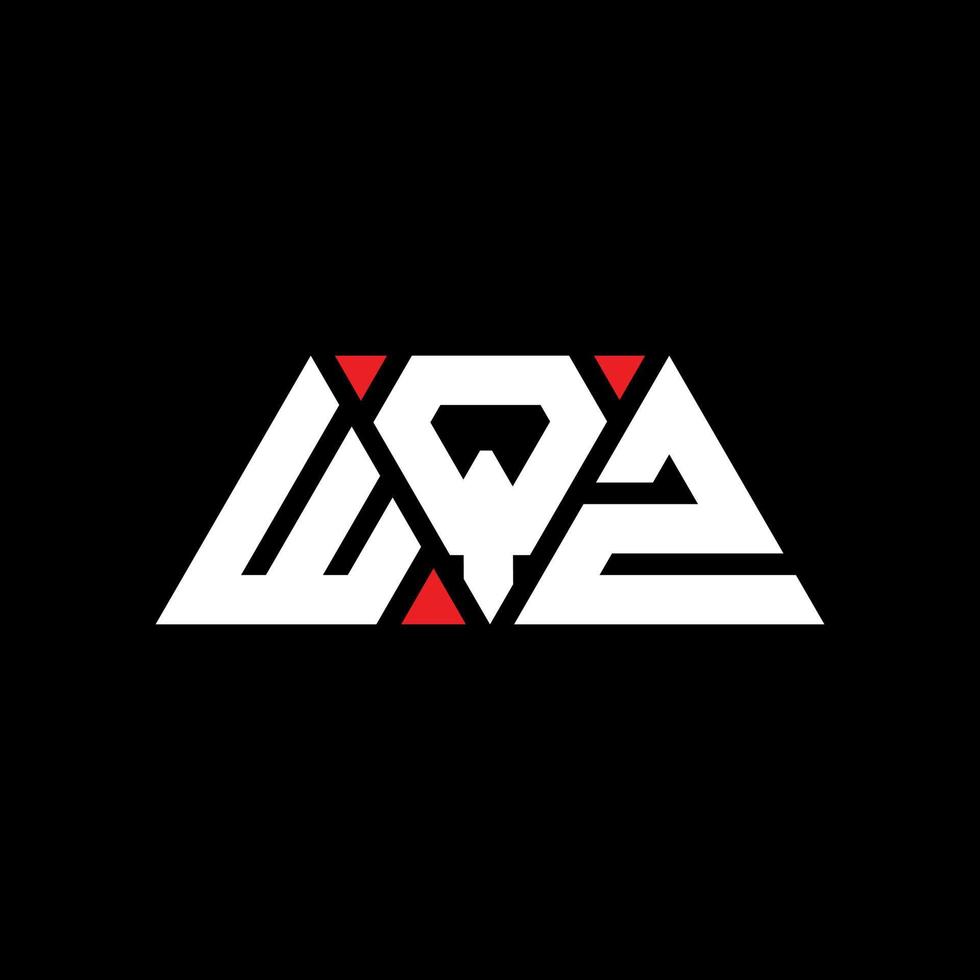 création de logo de lettre triangle wqz avec forme de triangle. monogramme de conception de logo triangle wqz. modèle de logo vectoriel triangle wqz avec couleur rouge. logo triangulaire wqz logo simple, élégant et luxueux. wqz