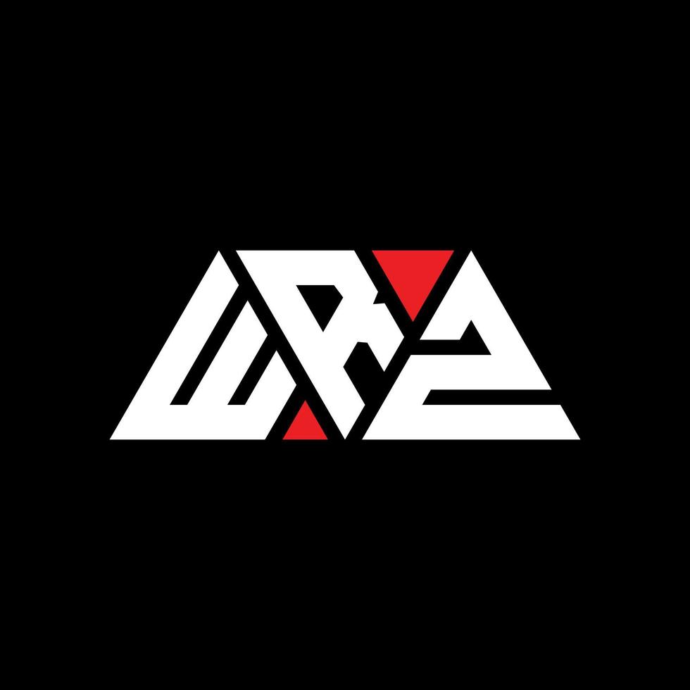 création de logo de lettre triangle wrz avec forme de triangle. monogramme de conception de logo triangle wrz. modèle de logo vectoriel triangle wrz avec couleur rouge. logo triangulaire wrz logo simple, élégant et luxueux. wrz