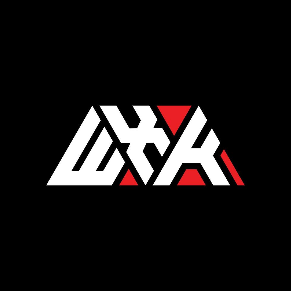 création de logo de lettre triangle wxk avec forme de triangle. monogramme de conception de logo triangle wxk. modèle de logo vectoriel triangle wxk avec couleur rouge. logo triangulaire wxk logo simple, élégant et luxueux. wxk