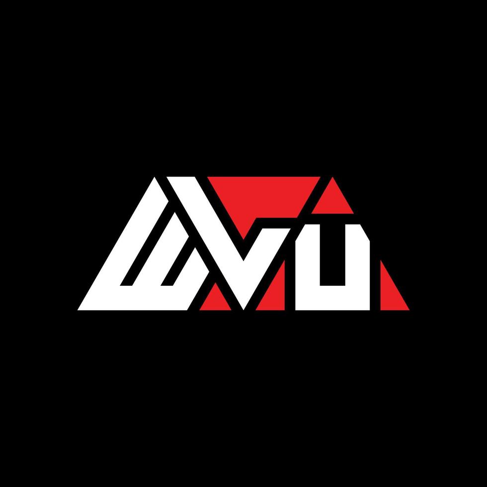 création de logo de lettre triangle wlu avec forme de triangle. monogramme de conception de logo triangle wlu. modèle de logo vectoriel triangle wlu avec couleur rouge. logo triangulaire wlu logo simple, élégant et luxueux. wlu