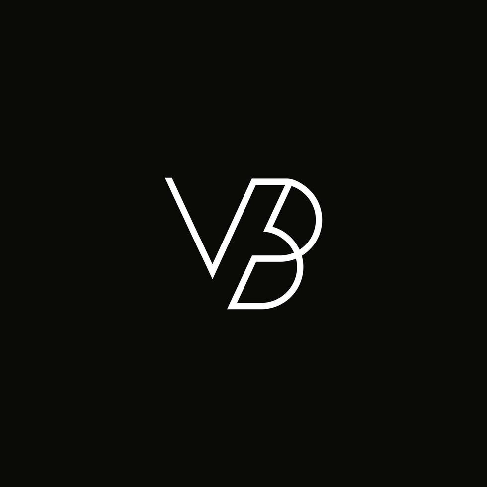 illustration d'icône vectorielle monogramme initial vb vecteur