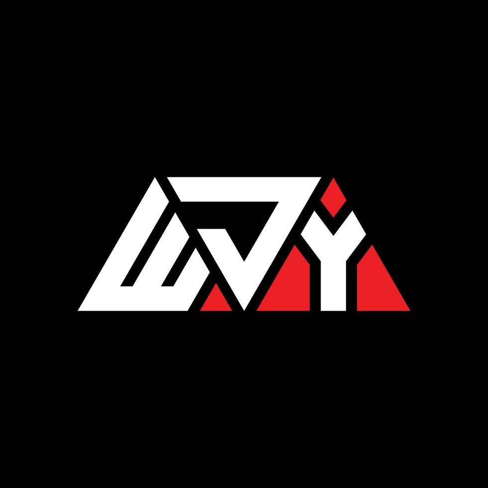 création de logo de lettre triangle wjy avec forme de triangle. monogramme de conception de logo triangle wjy. modèle de logo vectoriel triangle wjy avec couleur rouge. wjy logo triangulaire logo simple, élégant et luxueux. wjy